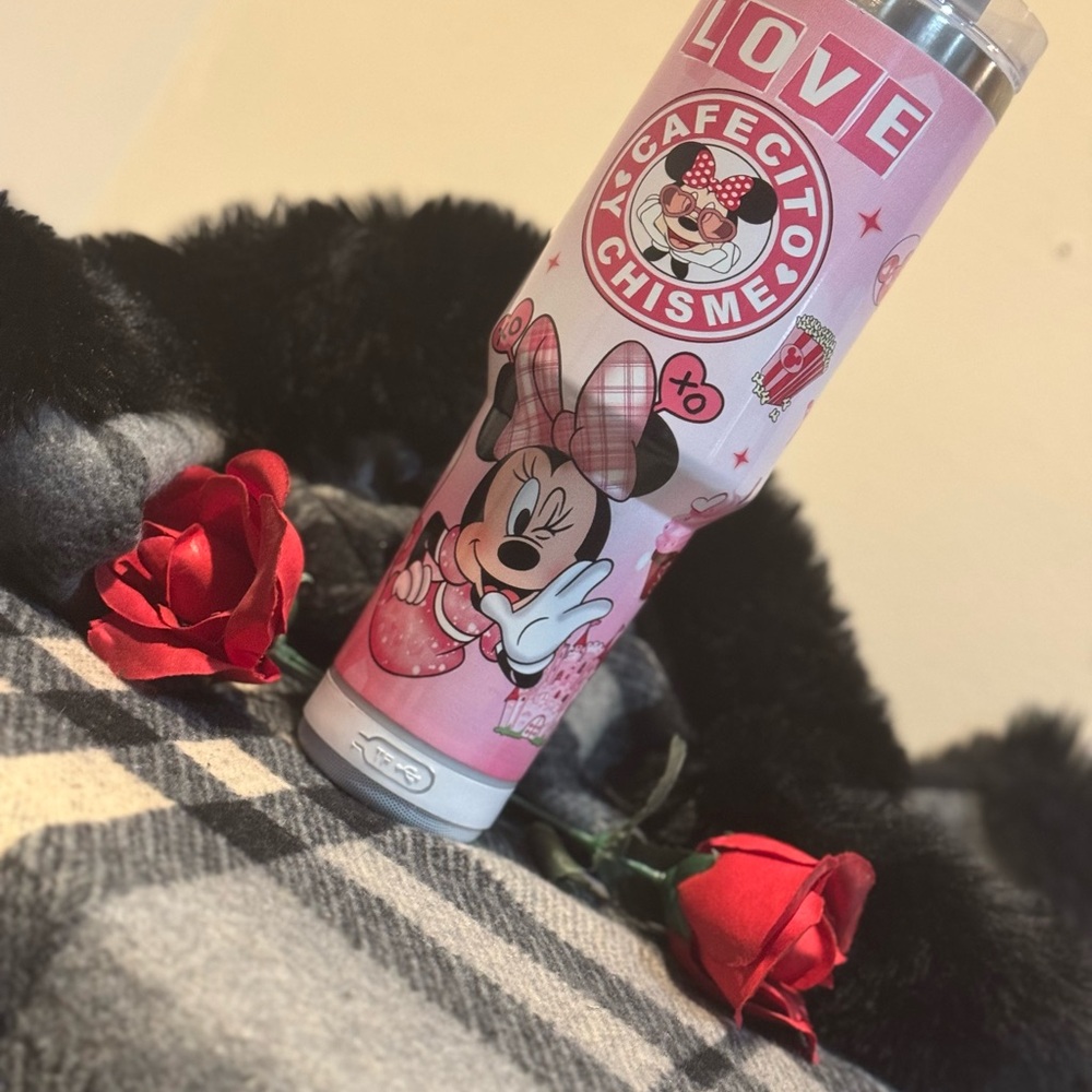 Disney Minnie Mouse  Tumbler Customized With Detachable Speaker At The Bottom